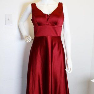 CELESTIA ROSE #41423 Maroon Satin Formal Dress (Size 6)